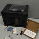 1.2 Cu Ft Home Safe, Small Safe Box with Fireproof Waterproof Bags, Programmable Keypad and Removable Shelf, Security Digital Home Safe for Home Money Firearm Medicines Valuables