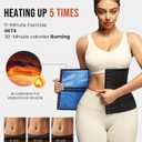 Junlan Waist Trainer for Women Belly Fat Sweat Band Cincher Waist Trimmer Tummy Sweat Belt Stomach Wrap Sauna Suit Binder (Black, XL)