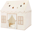 Kids Play Tent Indoor: with Mat, Tassel Garland, Star Lights - Girl Tent Indoor Playhouse for Kids Toys for Boy Girl Birthday Gift