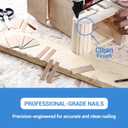 meite 23 Gauge Pin Nails, 1-Inch Micro Headless Piner Nails - Galvanized 23GA Pins Nails for Nail Gun, Ideal for Fine Woodworking and Trim Work (10,000 Counts)