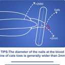 6 x Cat Nail Clippers with Circular Cut Hole -Avoid Over Cutting Pet Nail Clippers -Sharp Angled Blade Professional paw Trimmer Set for Novice pet Families (Pink)