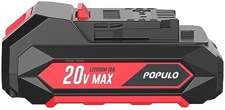 populo 20V Max Lithium Ion 2.0Ah Battery Pack PPLBP, Exclusive 20V Tools