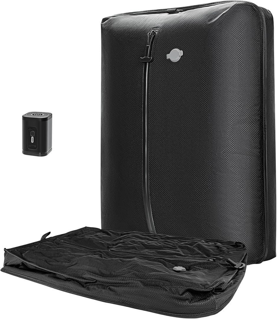 WhiteRhino Professional Vacuum Travel Bags,Reusable Vacuum Bags for Travel,IP67 Vacuum Travel Luggage for Clothes,Suitcase,Backpack&Carry(1pc+pump)