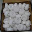 Homemory 48Pack 2 Flameless Led Floating Candles, 200 Hour Plastic Battery Operated Flickering Waterproof Tealights for Cylinder Vases, Centerpieces at Wedding, Party, Pool, Holiday (White Base)