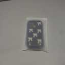 Crossbody Case for iPhone 15 Pro - Black with Stylish Silver Detachable Chain - Silver Bows