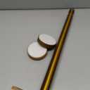AIZESI One-Piece Brushed Gold Tension Shower Curtain Rod 54-90" No Drilling
