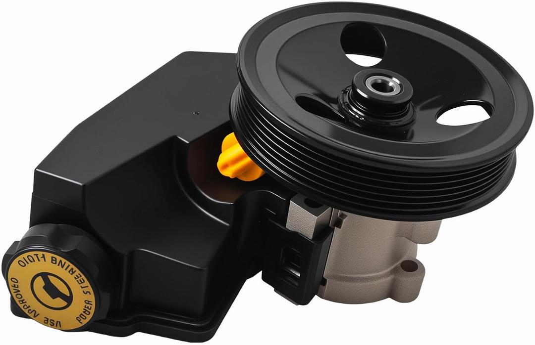 TUCAREST Power Steering Pump 96-38771 (For L6-4.0L;w/Reservoir w/Pulley) Compatible With 1997-2003 Je-ep Wrangler TJ, 1996-2001 Cherokee [OE# 20-38771 52087871 52087871AC 53010258AB 52087871AB]