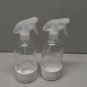 Worldgsb 2 Pack Glass Spray Bottles with Silicone Sleeve, 16 oz Empty Refillable Containers with Adjustable Spray Nozzles, Spray Bottles for Hair, Cleaning Solutions and Plants White