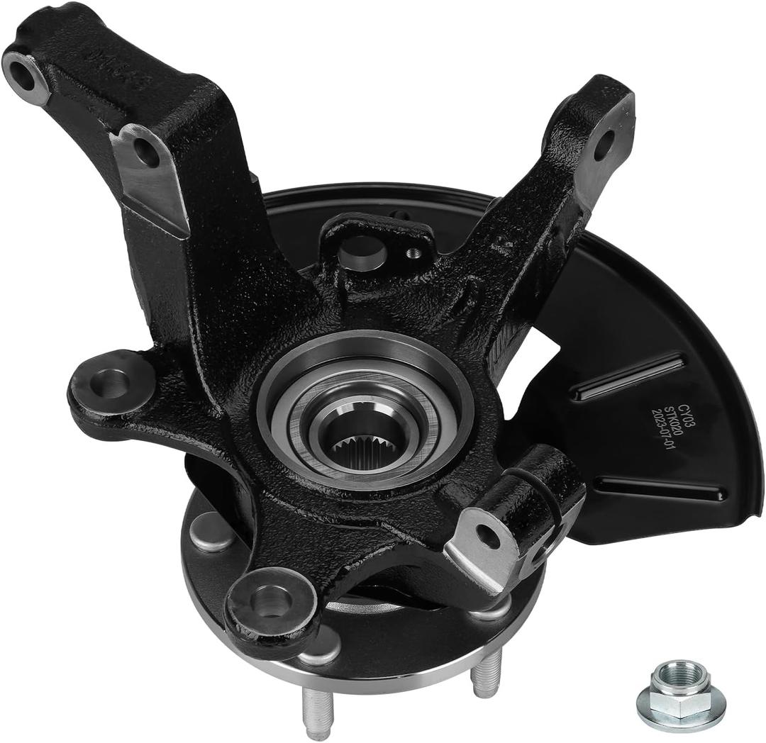 Front Left Steering Knuckles Wheel Bearing Hub Assembly for Ford Escape 2005-2012, for Mazda Tribute 2005-2011, for Mercury Mariner 2005-2011, 698-405 LK015 5L8Z3K186BA, Driver Side