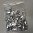 IDL Packaging Open Serrated Seals of 1.25" Length for 1/2" Strap Width Polyester (PET) Strapping (Pack of 100) - Increased Load Securement Due to Serrated Design of Strapping Clips