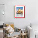 Wyooxoo 20x24 Picture Frame Red Made of Solid Wood Photo Frames Display Pictures 16x20 with Mat or 20x24 Without Mat Colorful Frame For Horizontal Vertical Wall Mounting