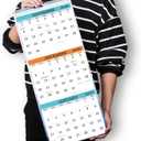 2026-2027 Wall Calendar - April 2026 - July 2027, 3-Month Display Vertical Calendar 2026-2027, Calendar Planner, 11" x 26", Large, Lay- Flat, Perfect for Your Busy Schedule