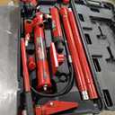 10 Ton Porta Power Kit with Wheeled Storage Case, Hydraulic Jack Kit Ram Pump & 4.6 Ft/1.4 m Oil Hose for Automotive, Garage, Farm, Heavy Equipment