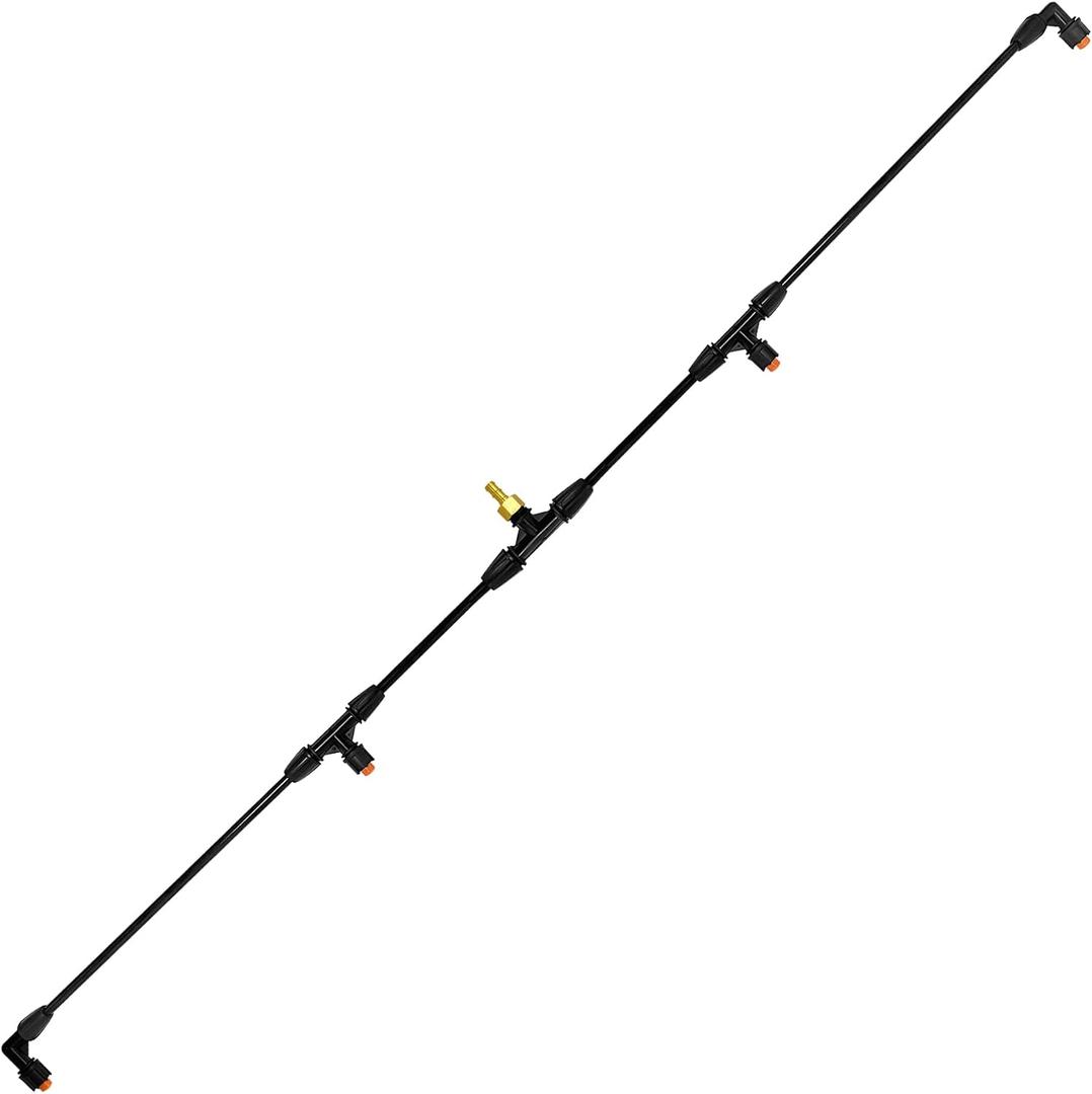4 Nozzles Sprayer Boom Wand with 3/8 Inch Brass Fitting, 55 inches