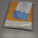 Awellife Boho Yellow Shower Curtain for Bathroom Farmhouse Cotton Stripe Tassel Shower Curtain Natural Texture 72" L x 60" W