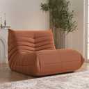 Bean Bag Chair, Fireside Chair Bean Bag Sofa Large Bean Bag Chair for Adults, Bean Bag Chairs for Teens with High Density Comfortable Foam, Memory Foam Bean Bag for Living Room, Bedroom (Orange) (Single) (37"D x 38"W x 29.5"H)