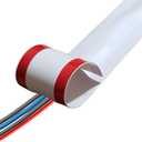 Rubber Bond Cord Covers for Wires on Floor - 6"x48" Self-Adhesive Rubber Cable Hider Floor Strips - Cable Management Wire Covers for Floor - Low Profile Cord Hider and Protector - White Cable Covers