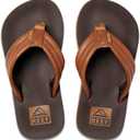 REEF Boys Kids Ahi Beach Flip Flop, Soft Cushion Footbed, Water Friendly (Brown, S)