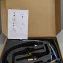 KENES Black Bathroom Faucets for Sink 3 Hole, Matte Black 8 Inch 2 Handle Widespread Bathroom Faucet, Bathroom Vanity Faucet with Pop Up Drain & Supply Lines, LJ-9075-2