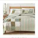 Great Bay Home Lodge Quilt Set - 3-Piece King/California King Size Rustic Bedding Set - Lightweight, All-Season, Reversible Bedspread (Floral Grid - Brown)