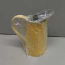 APSOONSELL French Style Shabby Chic Vase Metal Flower Vase Vintage Jug Rustic Farmhouse Decor for Home, Yellow