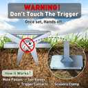 Mole Traps, 2 Pack Scissor Mole Trap with Rust-Proof Steel & High-Resilience Spring, Reusable Outdoor Mole Killer for Lawn, Garden & Farm, One-Step Setup, Quick Capture Gopher & Vole Trap