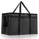 Juehuodaji Insulated Bags for Food Delivery, XXXL Pizza Delivery Bags for Hot and Cold Food, Large Capacity Reusable Cooler Bag Keep Food Warm for Grocery Shopping and Catering, Doordash, Travel