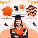 Zeyune 20 Pcs Bulk Graduation Leis Class of 2026 Hawaiian Leis Flower Necklaces 39.4 Inch Graduation Garlands for High School College Graduate Grad Party Favor Photo Prop (Black White Orange)