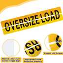 Yaocom 1 Pack Oversize Load Sign 12" x 60" Hinged Aluminum Wide Load Banner for Trucks and Trailers, Large Signage