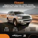 maXpeedingrods Driver Side Mirror Glass Replacement Heated & Turn Signal Lamp for Toyota Sequoia 2008-2017, for Toyota Tundra 2007-2020 Right Side Convex Rear View Mirror Glass