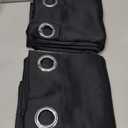 LEMOMO Blackout Curtains 52 x 84 inches Long Black Curtains Set of 2 Panels Thermal Insulated Room Darkening Curtains for Bedroom