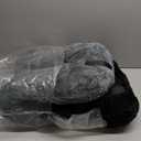 Barydat 2 Pcs Car Travel Pillow for The Back Seat 28 x 18 in Sleeping Reading Pillows for Distance Travel Car Cushion for Kids Adults Head and Body Support U Shaped Pad(Gray, Black)