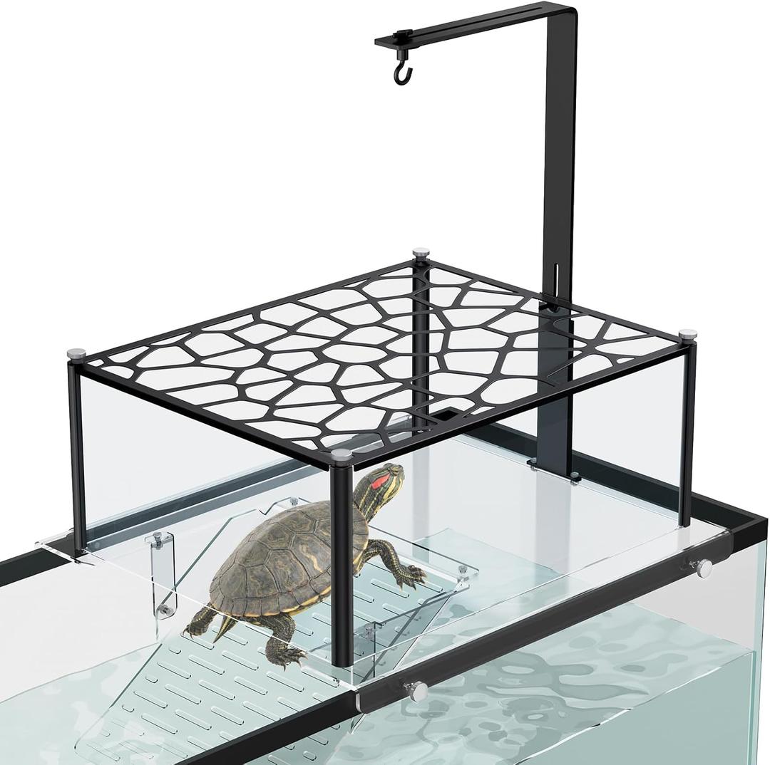 Large Turtle Basking Platform, Adjustable Stand, Fits 1719" Aquarium