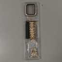 beu1st Bling Bands Compatible with Apple Watch Band 44mm for Women, Diamond Jewelry Replacement Metal Wristband Strap Shiny Bracelet with Crystal Protector Casefor iWatch Series 6/5/4/SE (Gold)