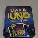 Mattel Games Liars UNO Card Game in Travel & Storage Tin for Adults, Kids, Families, Parties & Game Nights, Outwit Other Players with Bluffing & Trickery
