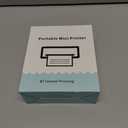 Thermal Mini Printer, Portable Inkless Sticker Maker with 11 Rolls Printing Paper, for Photo Journal Notes Memo, Compatible with iOS & Android