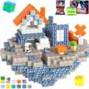 Magnetic Blocks Space Set, Build Mine Magnet World Set, Magnetic Tiles Building Toys for Boys & Girls Age 3-5 5-7, STEM Montessori Sensory Toys for Toddlers Gifts for 3+ Years Old