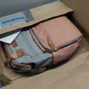 Jeryswet Baby Diaper Bags with Changing Station, Waterproof Large Capacity Diaper Bag Backpack for Moms, Dads with USB Charging Port and Stroller Straps, Baby Shower Gifts, Pink-Grey