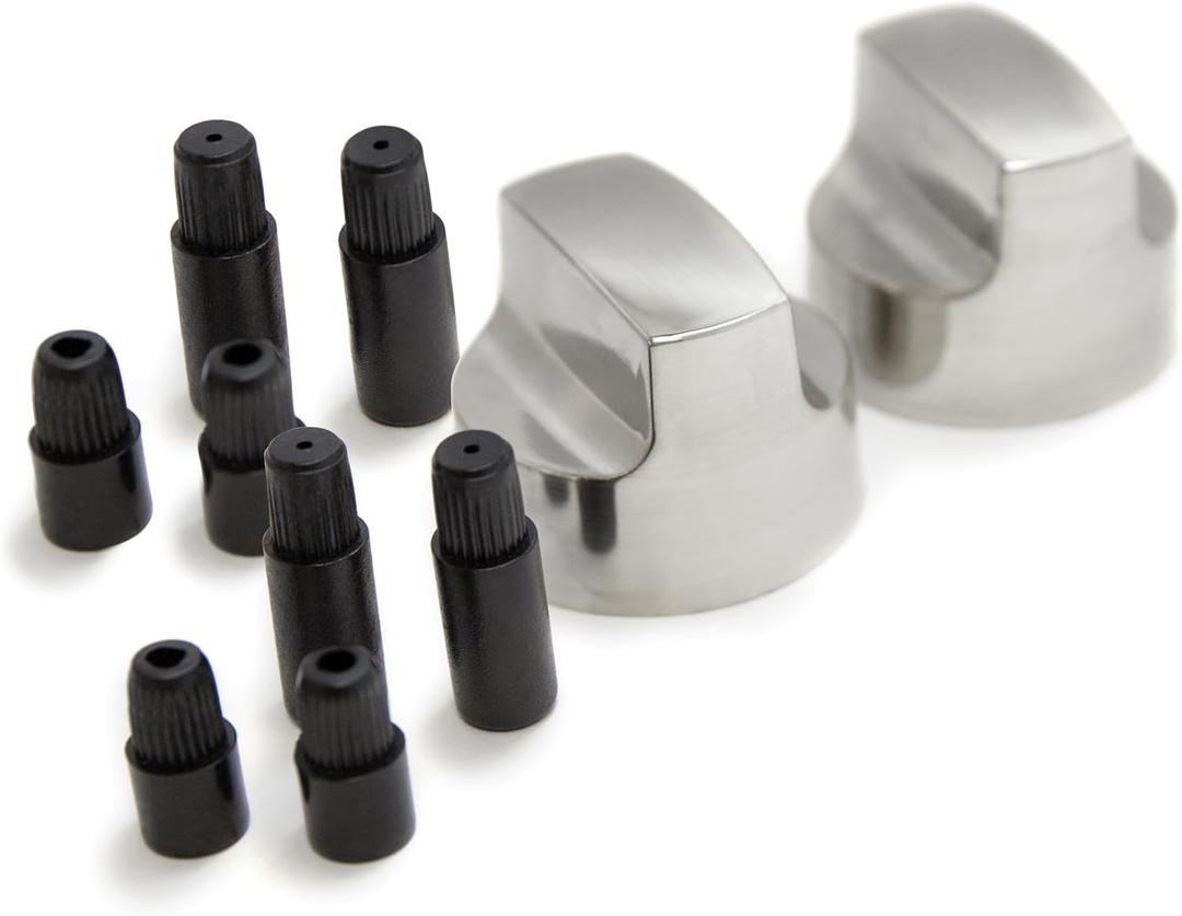 GrillPro 25960 Chrome Look Replacement Control Knobs Will Fit Large D Shaped Valve Stems