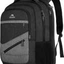 MATEIN Extra Large 50 L Travel Laptop Backpack, Water Resistant Work Computer Backpack with Anti Theft Pocket, TSA Friendly Business Daypack with Multiple Organizer Pockets for Men, Black Grey