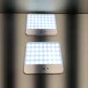 FULEN Motion Sensor Ceiling Light Fixture, Cordless Closet Light Battery Operated, Rechargeable Magnetic Mount LED Shower Light for Bathroom,Stairs,Garage,Hallway, Color Change, 2 Pack (White)