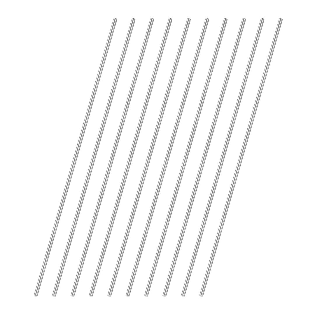 uxcell 10 Pcs 304 Stainless Steel Round Rod, 3/16" Diameter, 18"(450mm) Length Metal Solid Shaft Rods, Steel Stick Lathe Bar Stock for Crafts DIY Models Plane Ship Cars