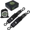 Transom Tie Down Kits (2PK) -2" x 48" Boat Transom Straps - 1,200lb Break Strength Boat Straps for Trailer, Boat or Kayak Secure(Black)