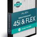 Alen Air Filter B4-Pure Replacement H13 True HEPA Filter for BreatheSmart 45i & Flex Air Purifier - Captures Allergens, Dust, & Mold (1 Filter) (11" x 15" x 2")