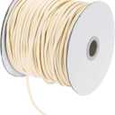 MECCANIXITY Waxed Cord 2.5mm Waxed Polyester Cord 87 Yard Wax String for Bracelet Making, Necklaces, Beading, Jewelry Making and DIY Crafts(Beige)