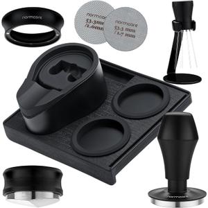 Normcore 53.3mm 7-in-1 Compact Barista Kit: Coffee Tamper, Distributor Tool, WDT with Stand, Dosing funnel, Puck Screen, Tamping Mat, Portafilter Stand, Barista Essentials Kit for Breville Sage 54mm