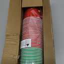 WELLIFE 50 Pack Christmas Party Cups - 12 oz Disposable Plastic Cups for New Year Party Supplies Christmas Cookie Exchanges, Santa Events (Seasonal Exclusive) (Green&Red)