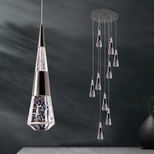 Led Chandelier,9 Light Black Modern Chandelier for High Ceiling Luxury Modern Pendant Light Fixture, Black Modern Led Chandelier for Foyer Dimmable with Remote