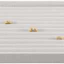 Velvet Ring Display Tray Stackable Multi Slot Jewelry Organizer for Rings Ear Studs Drawer Insert Accessories Showcase Storage (White)