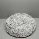 WESTERN HOME WH Calming Dog & Cat Bed, Anti-Anxiety Donut Cuddler Warming Cozy Soft Round Bed, Fluffy Faux Fur Plush Cushion Bed for Small Medium Dogs and Cats (20"/24"/27"/30") (Light Grey)